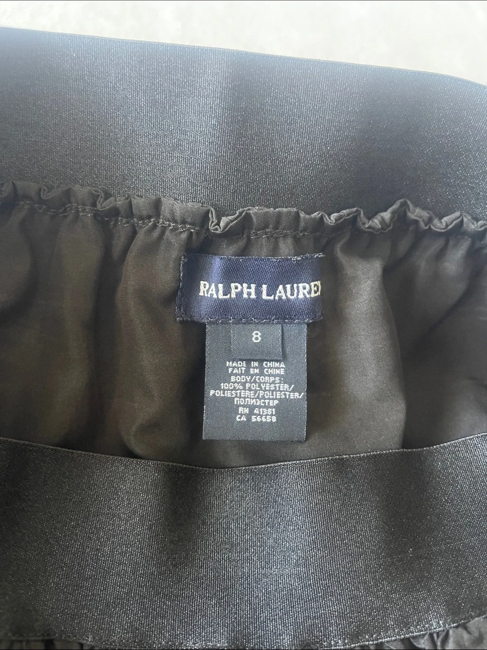 Ralph Lauren Girls Size 8 Navy Blue Navy Layered Ruffle Skirt